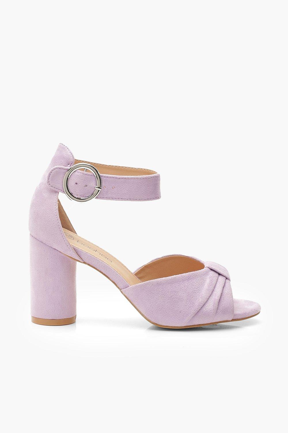 purple wide width heels