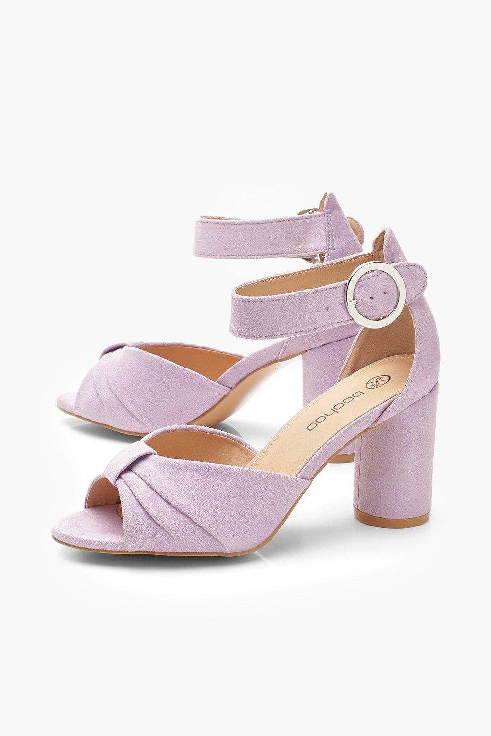 purple wide width heels