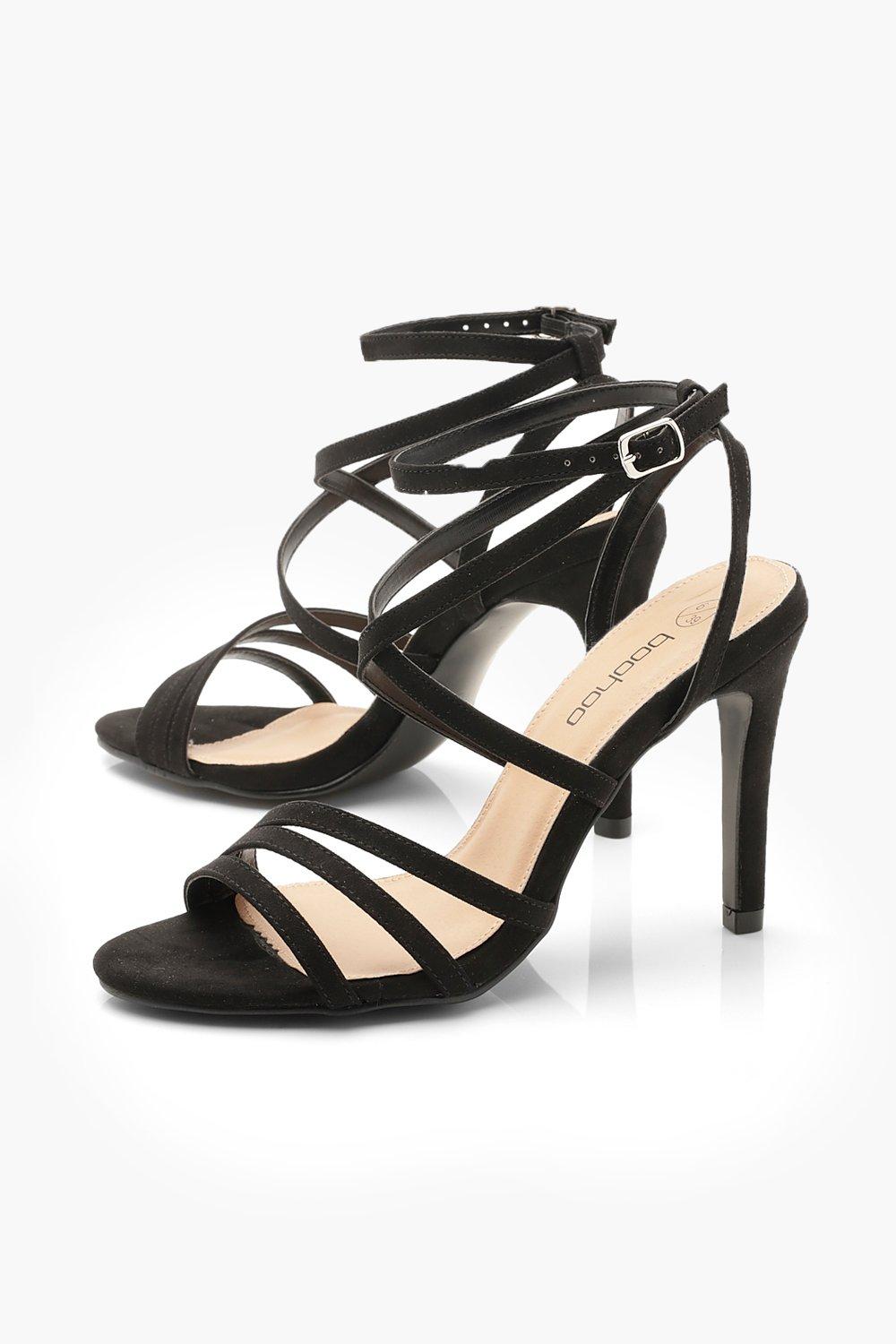 wide width strappy heels