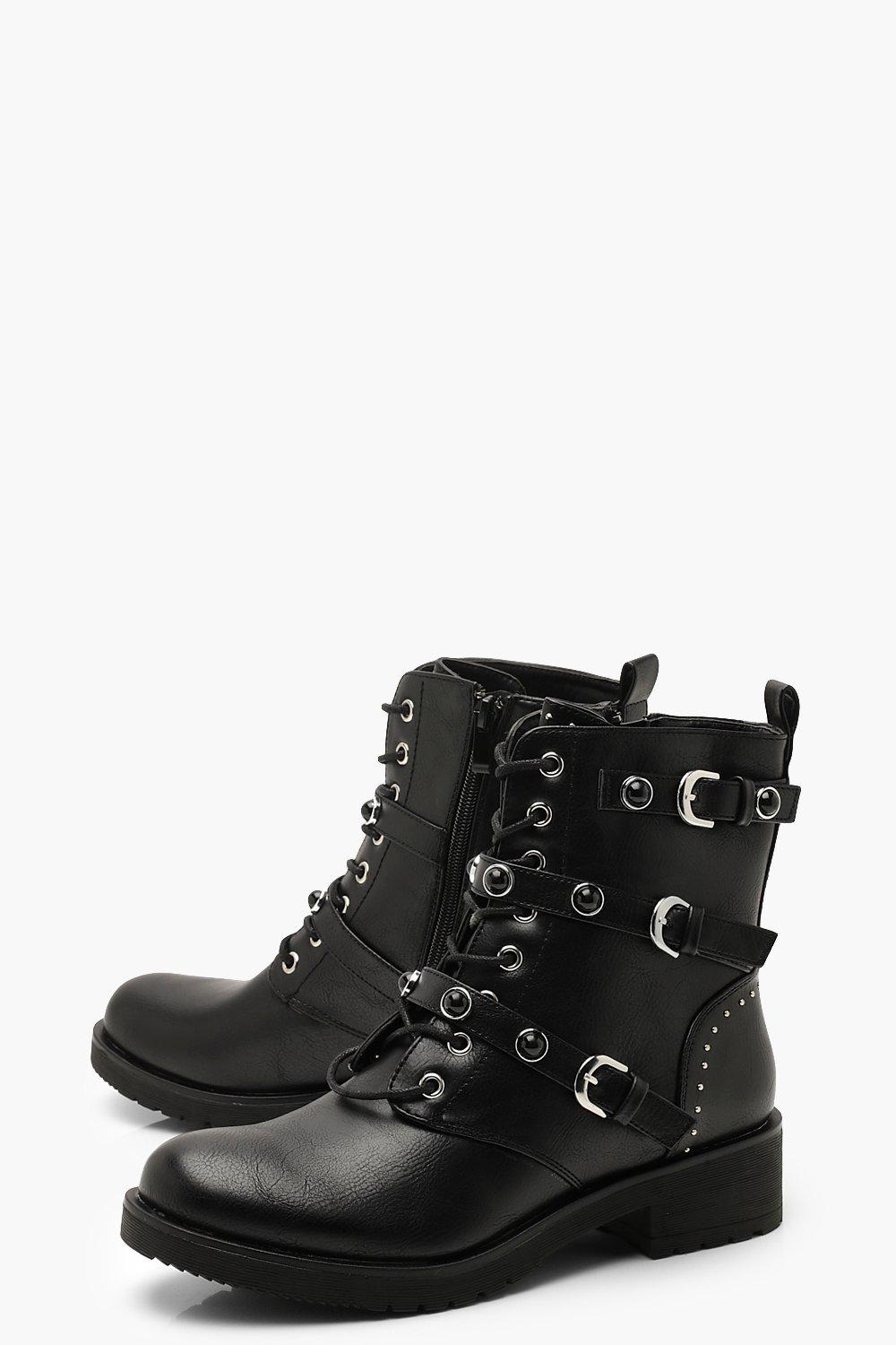 Bottines hotsell lacets cloutées