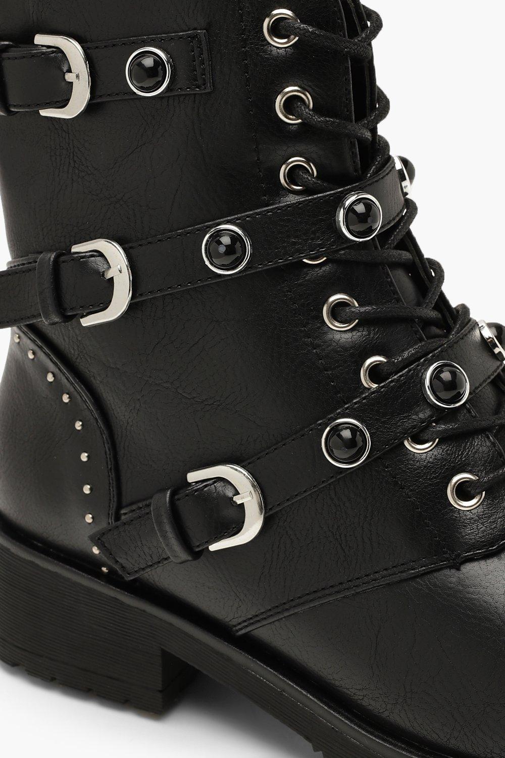 Bottines lacets clearance cloutées