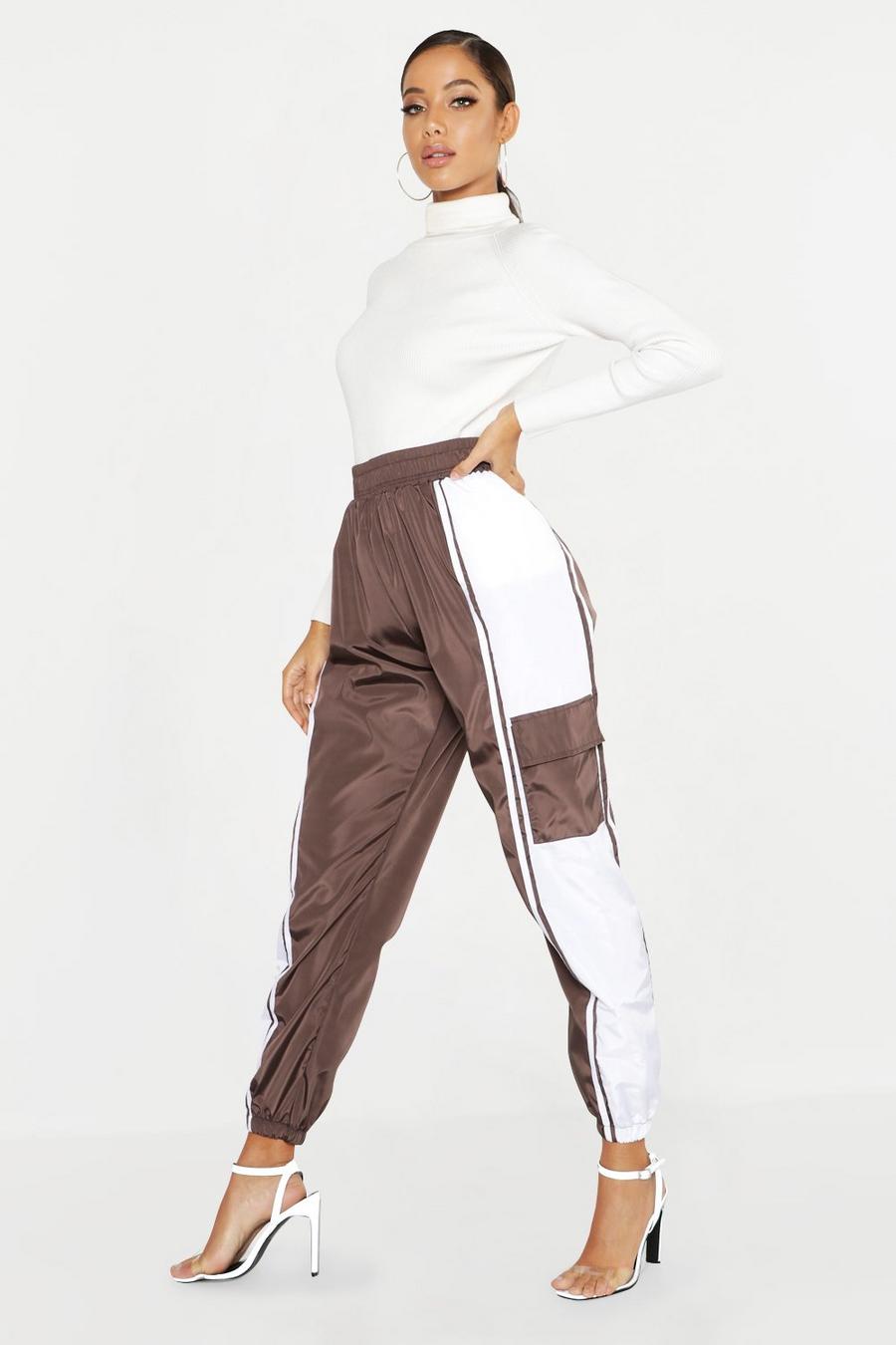 High Waist Colour Block Shell Jogger image number 1