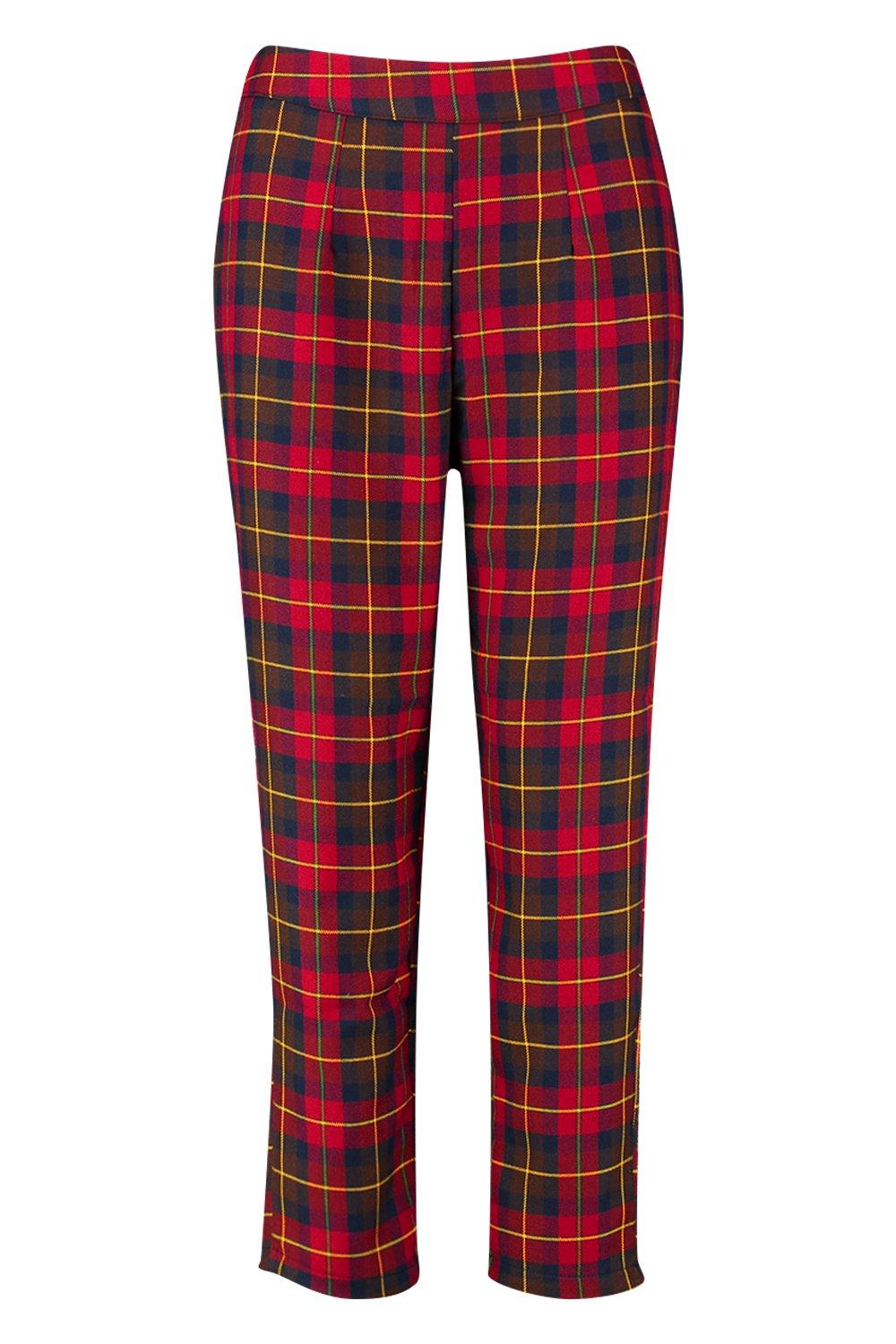 Tartan peg trousers store