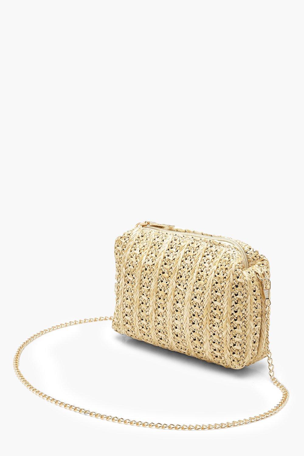 Pochette shop bandouliere paille