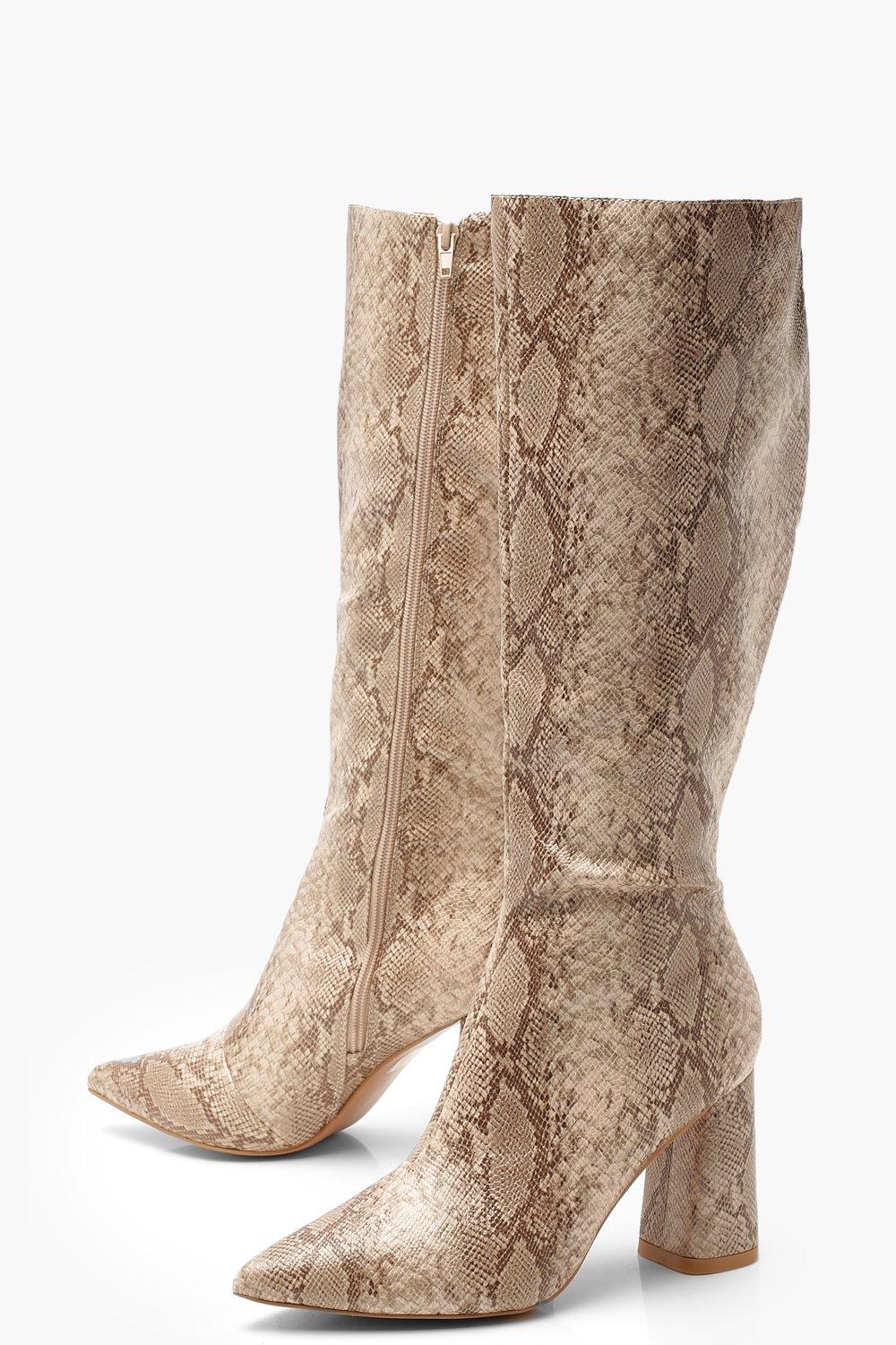 Boohoo hot sale snakeskin boots