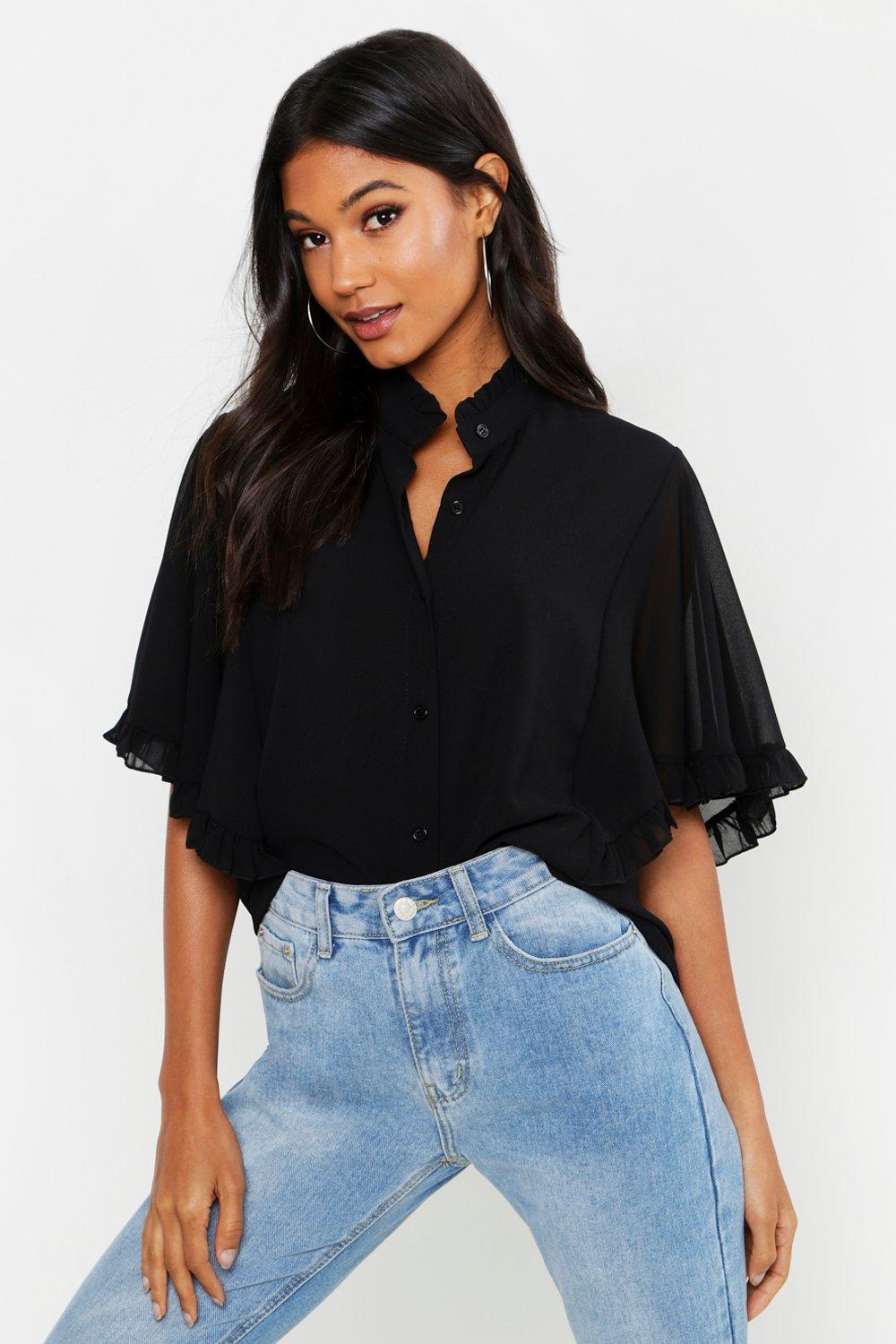 ruffle blouse boohoo