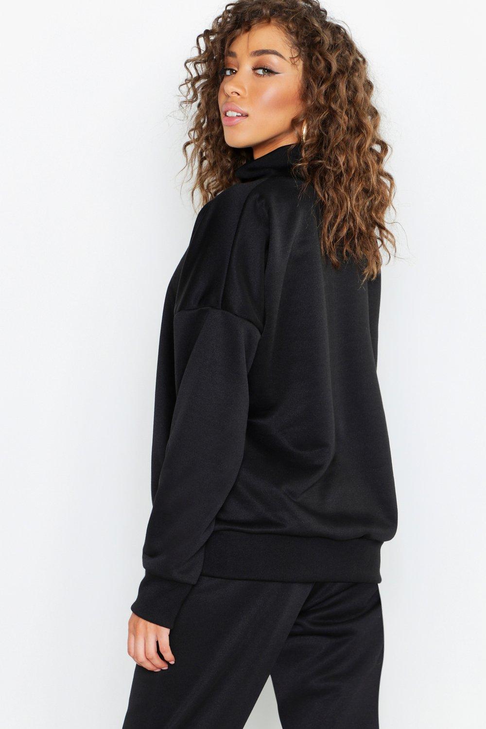 roll neck hoodie