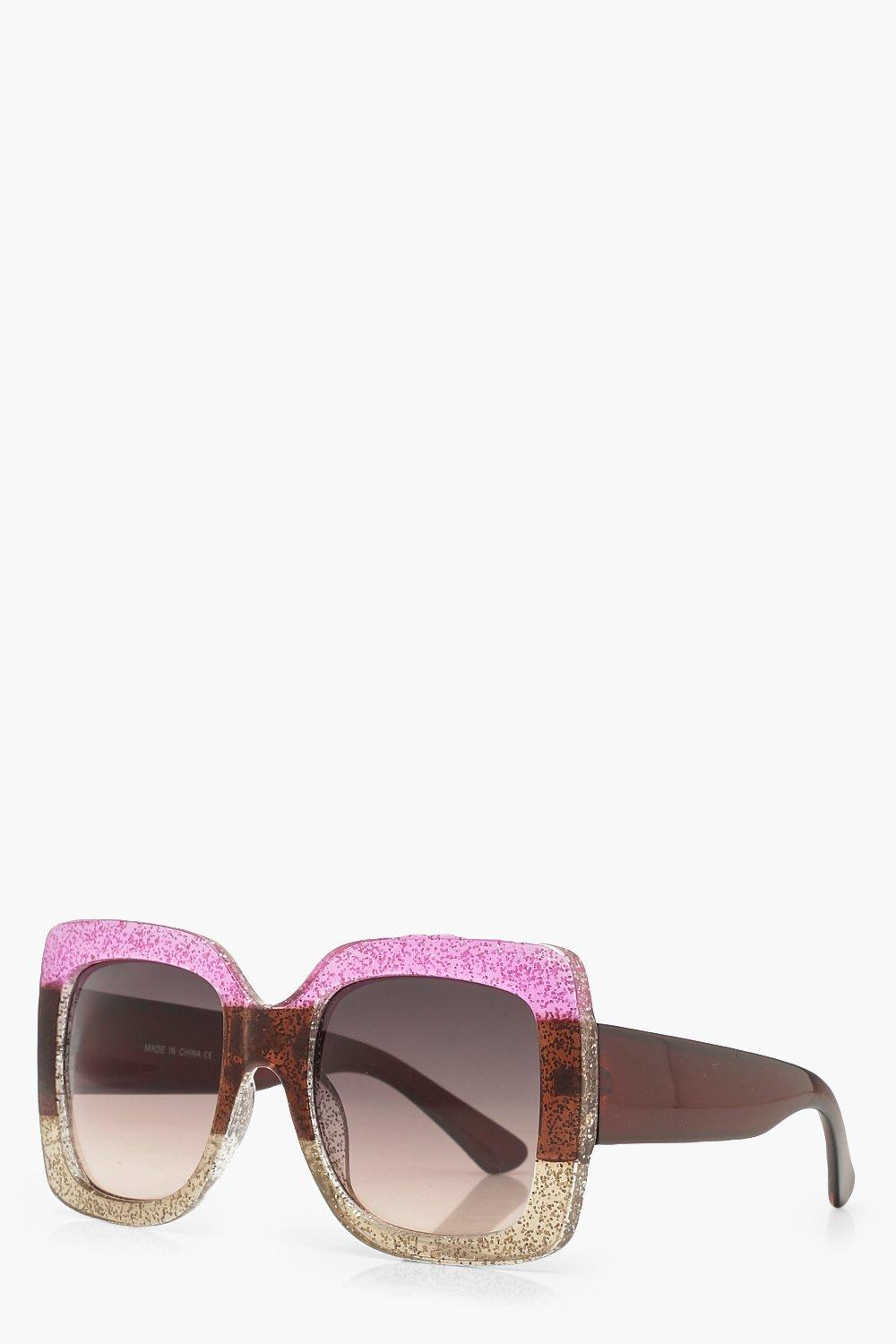 Gucci glittered gradient hot sale oversized square sunglasses