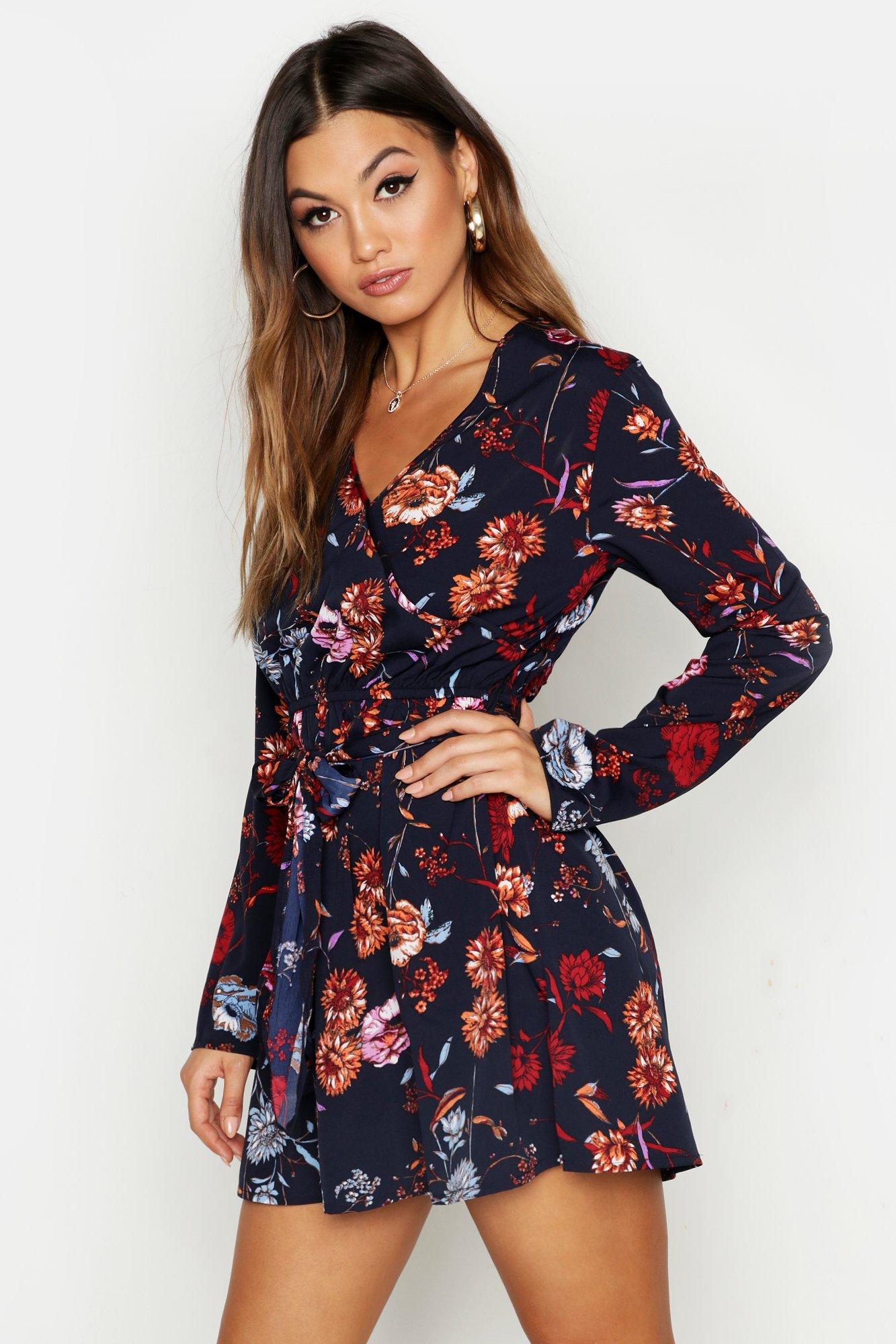 boohoo wrap around dress