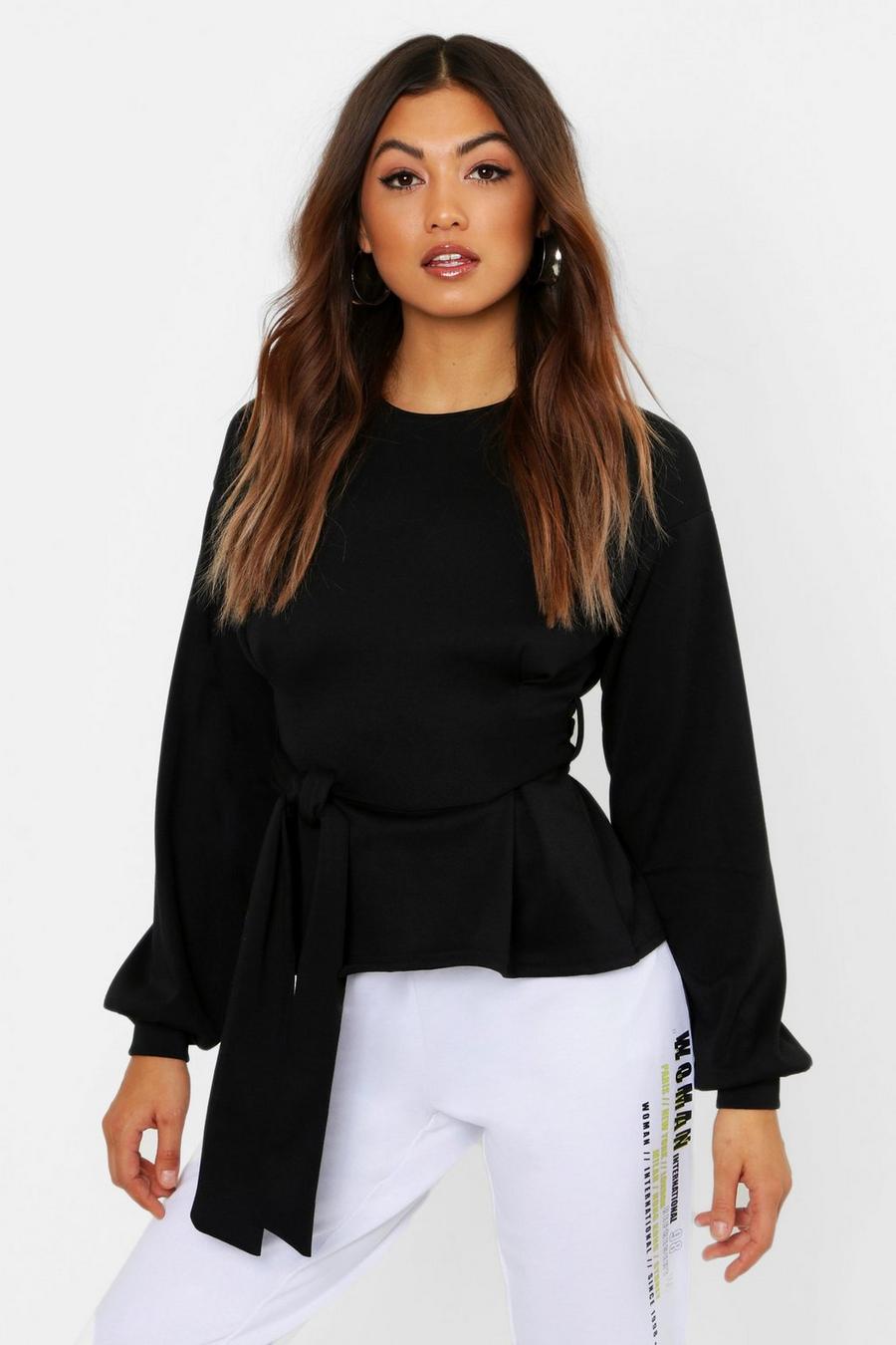 Pleat Detail Belted Sweat image number 1