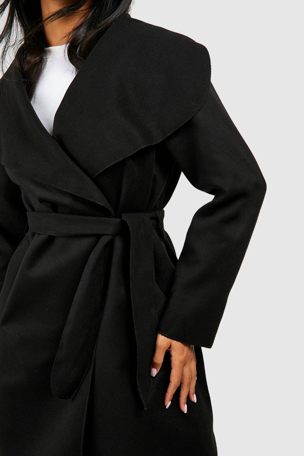 Belted shawl collar coat hotsell