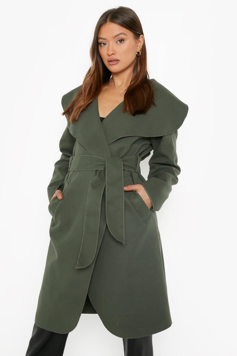 shawl collar coat womens