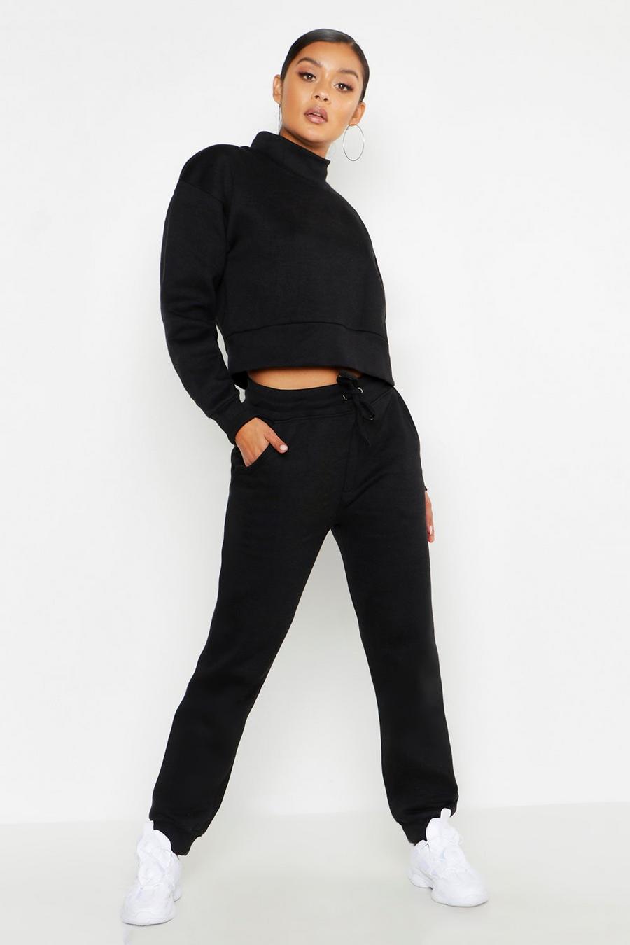 Cropped Funnel Neck Sweat Tracksuit image number 1