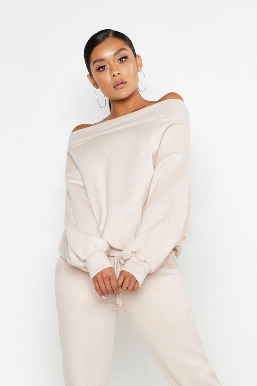 Women's off the cheap shoulder tracksuit