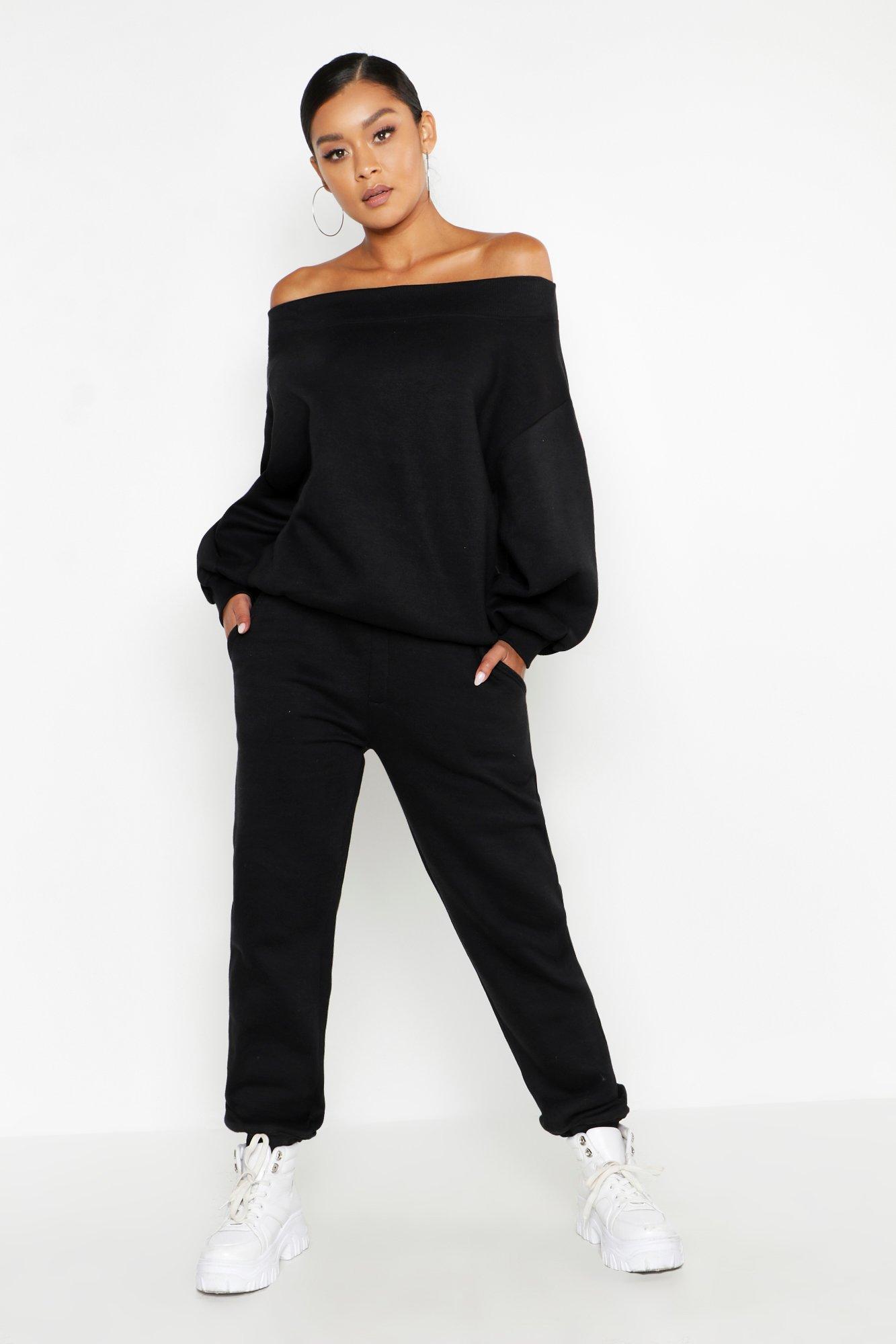 off the shoulder tracksuit