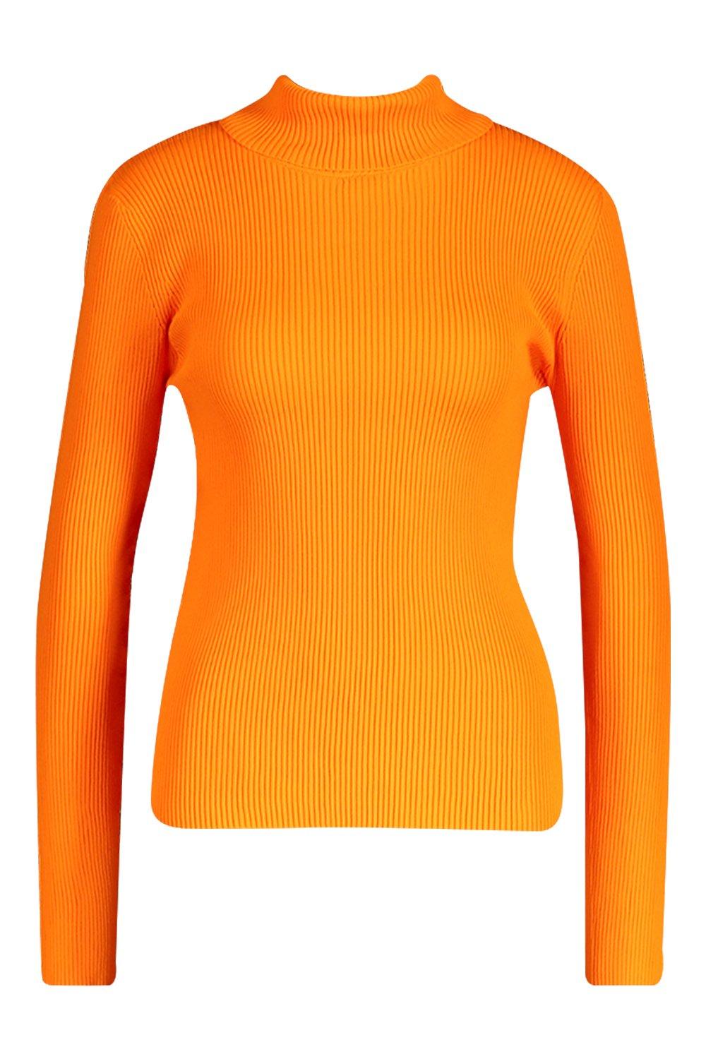 Neon ribbed turtleneck hotsell