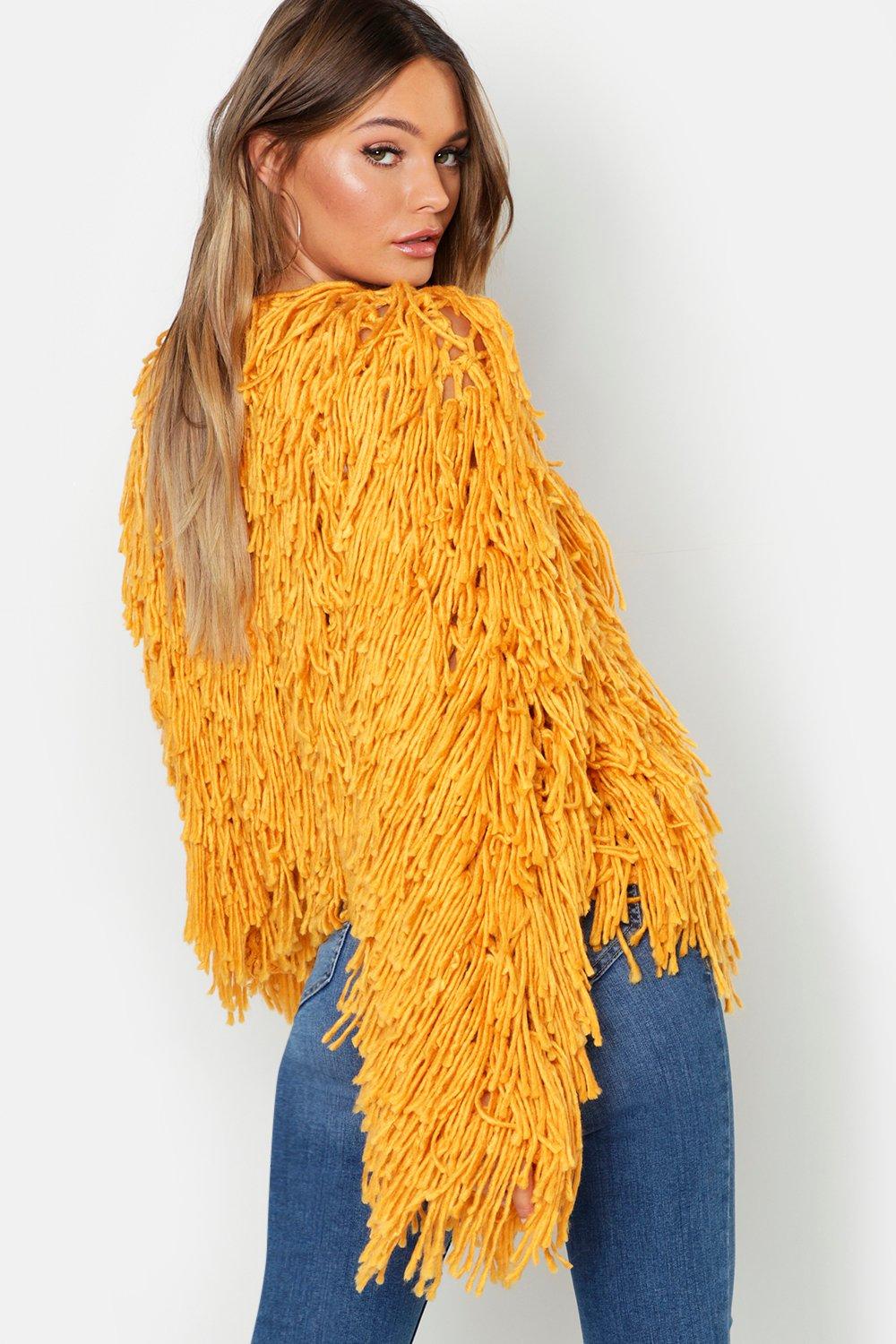 boohoo shaggy cardigan