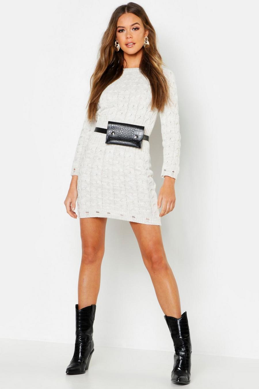 Cable Knit Sweater Dress image number 1