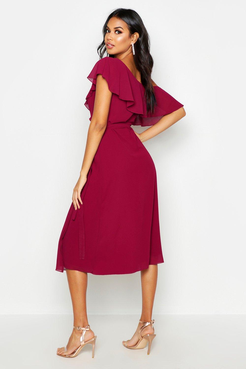 Cold shoulder best sale dress boohoo