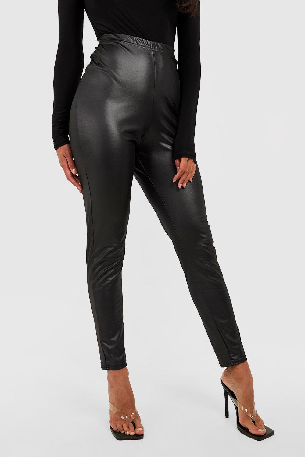 The High Waisted Faux Leather Leggings –