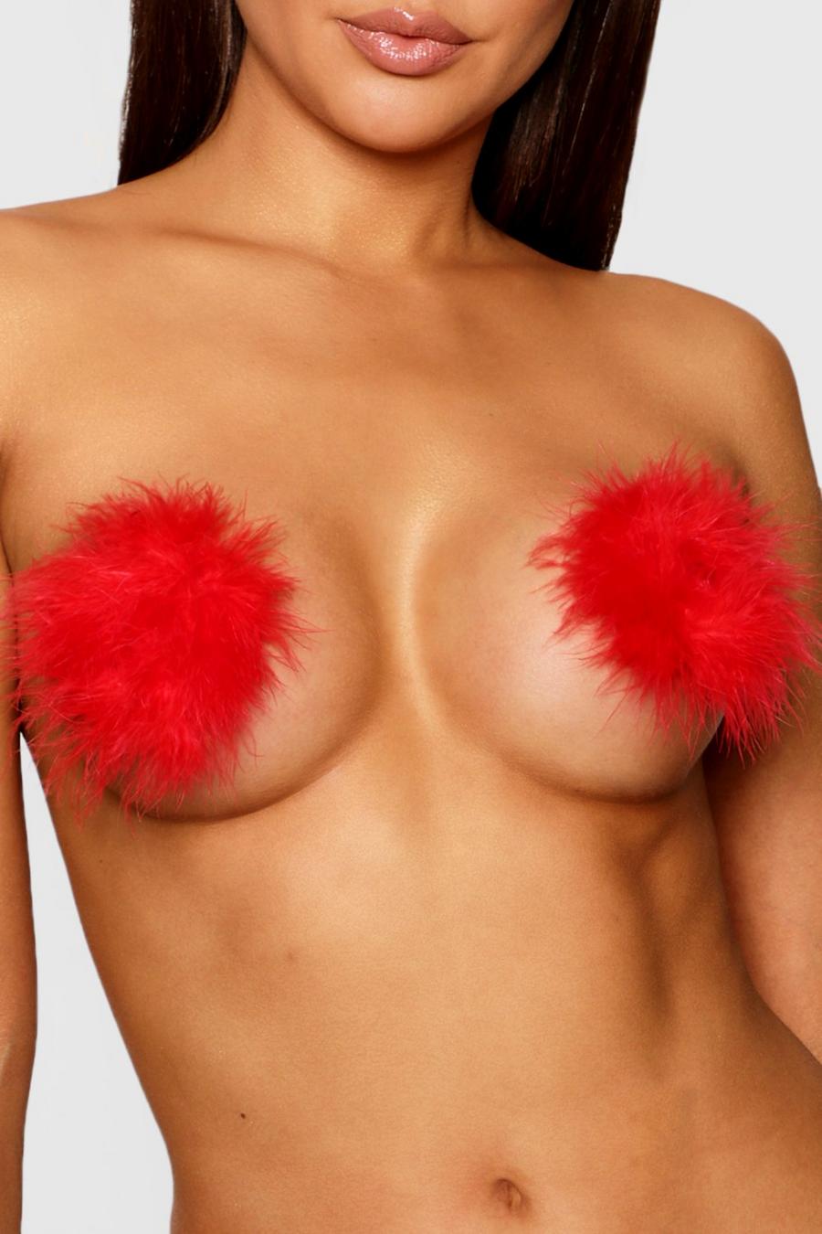 Red Feather Nipple Covers image number 1