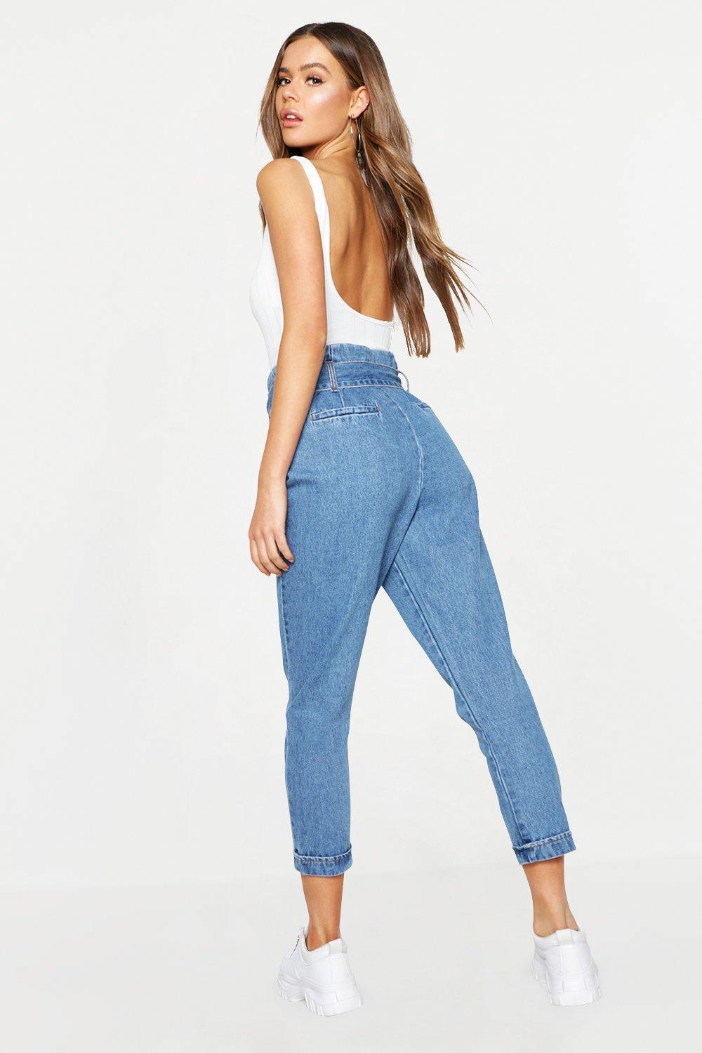 boohoo paperbag jeans