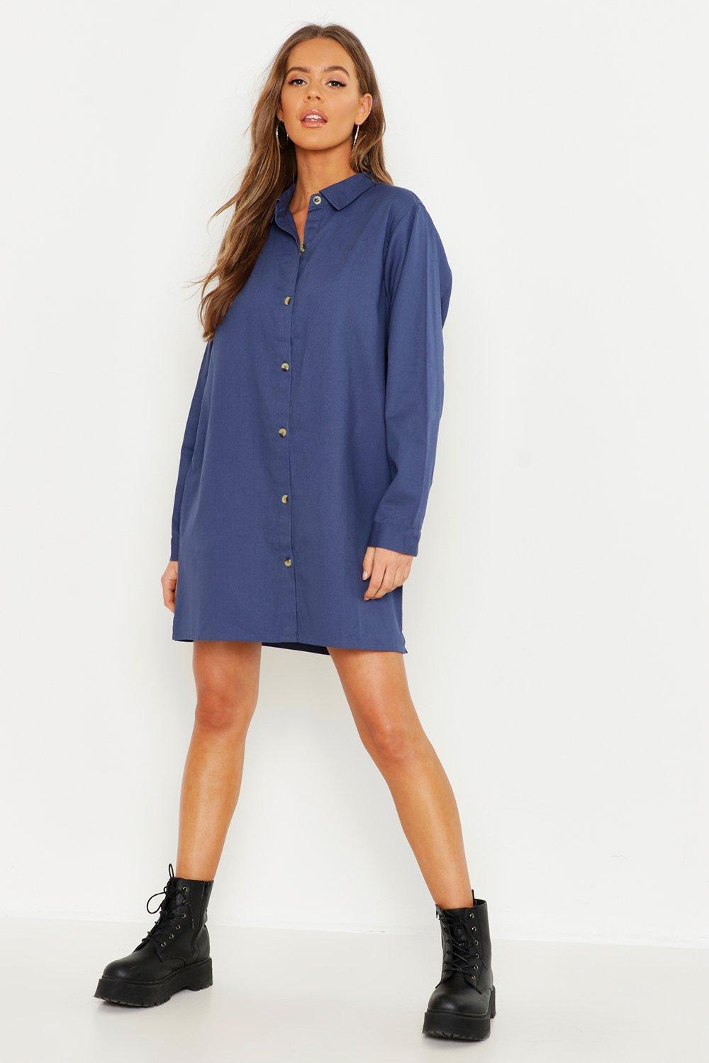 oversized jean shirt dress