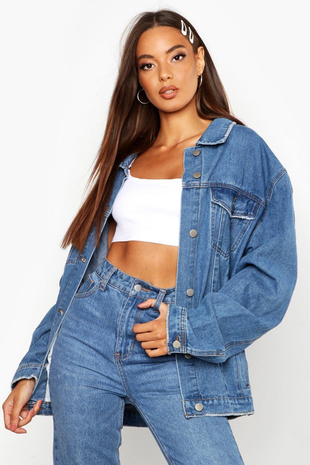 Oversized Trucker Denim Jacket | boohoo