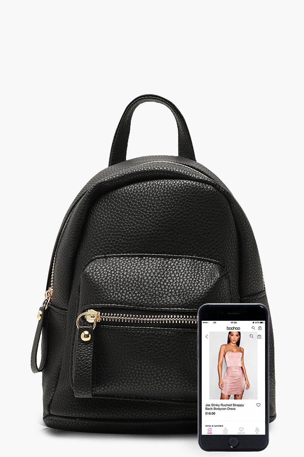 Mini on sale backpack boohoo