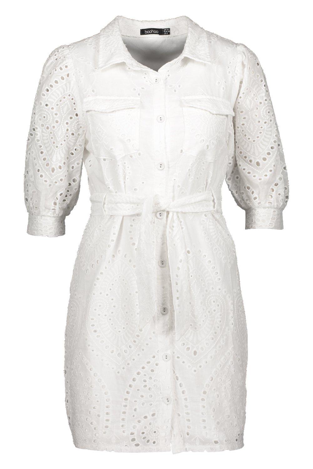 boohoo broderie anglaise dress