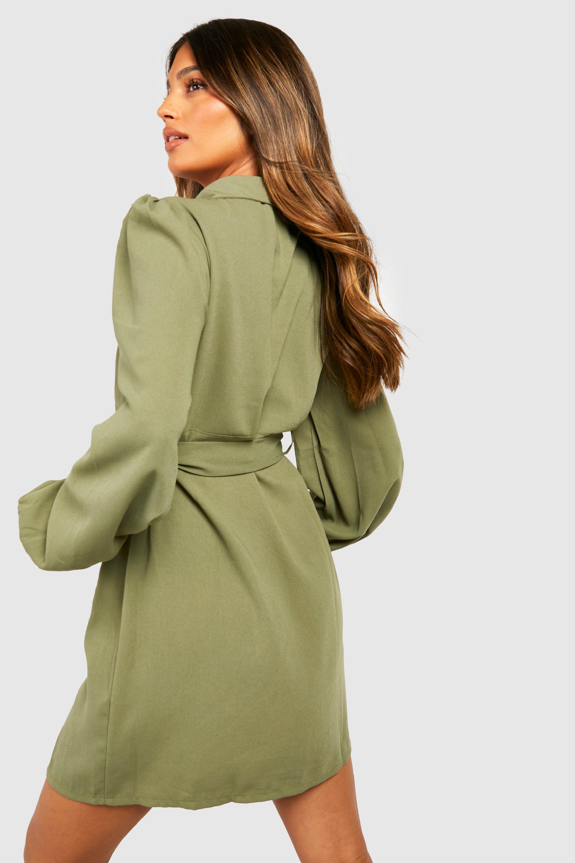 Boohoo store khaki dress