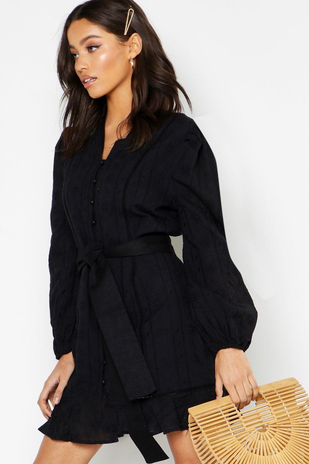 Boohoo broderie anglaise dress clearance