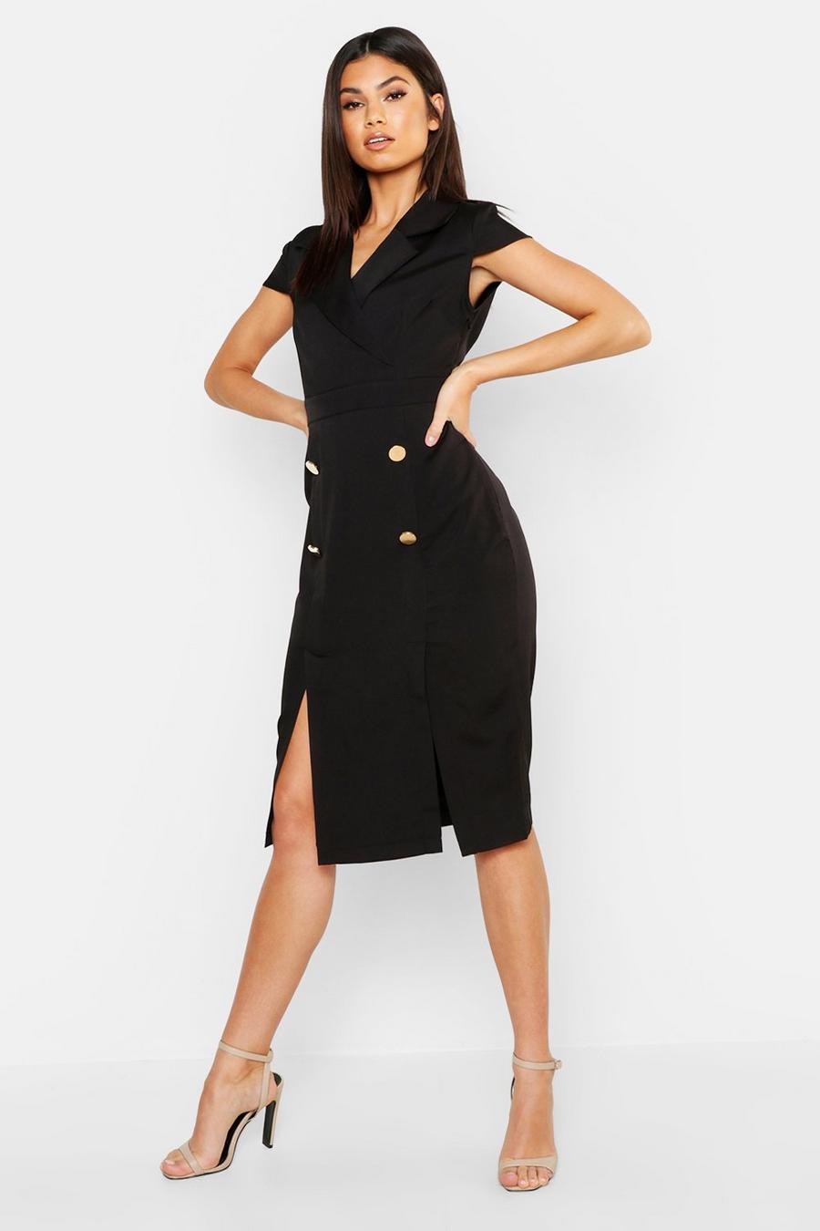 Button Front Tailored Midi Dress image number 1