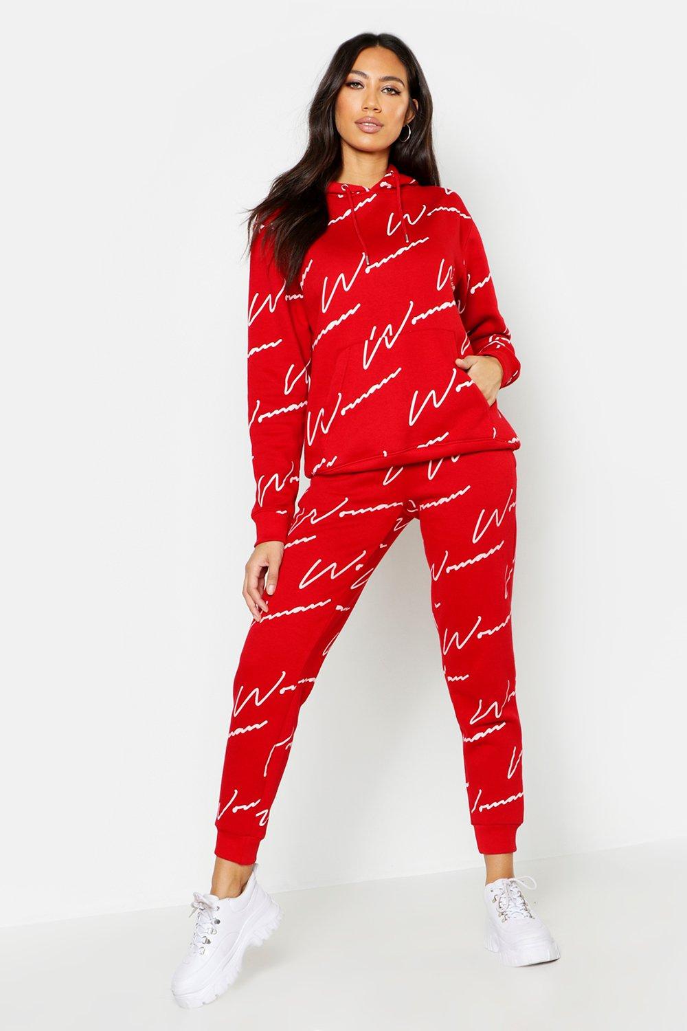 red tracksuit womens