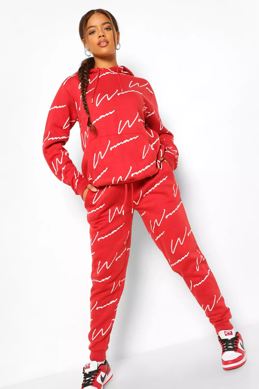 Boohoo woman all sales over print tracksuit