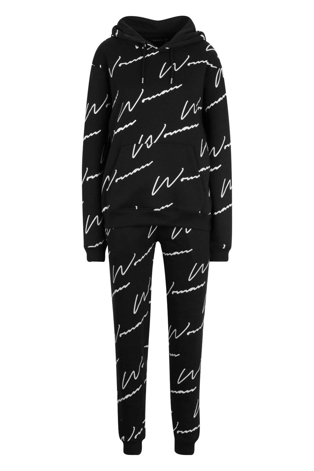 boohoo black tracksuit