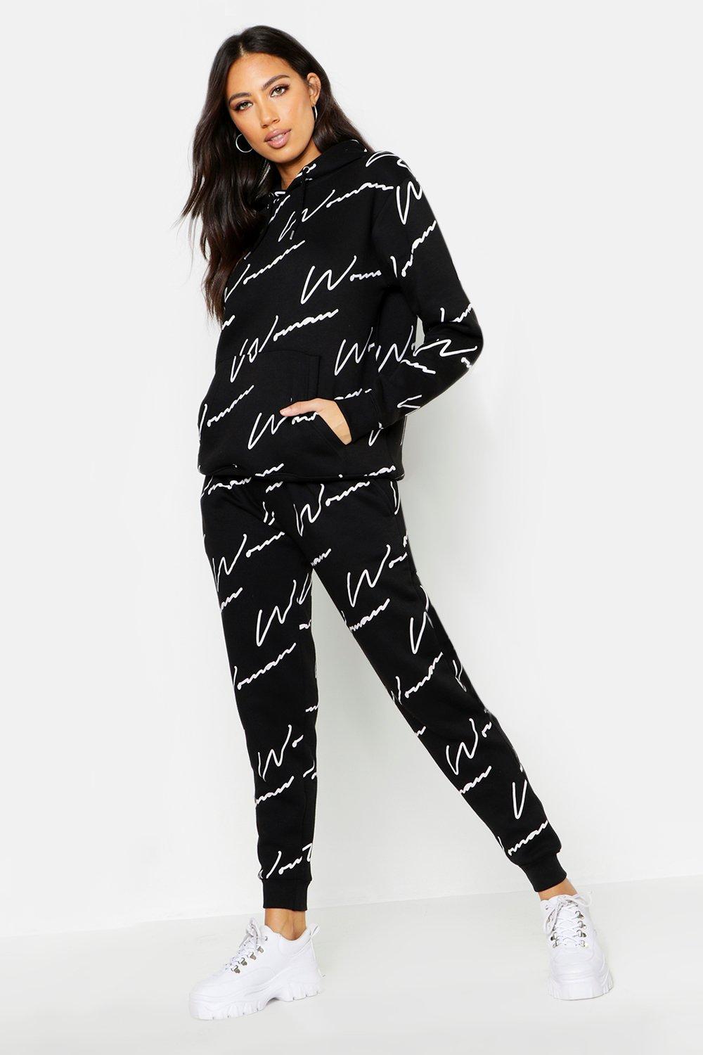 black tracksuit for ladies