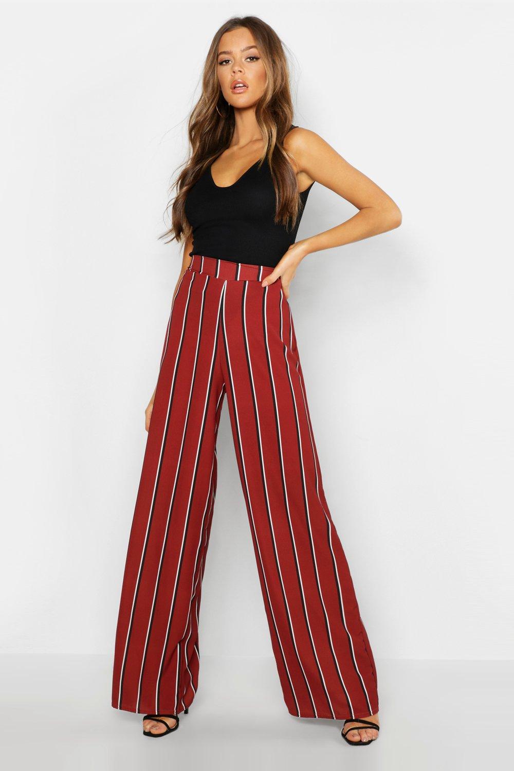 boohoo stripe trousers