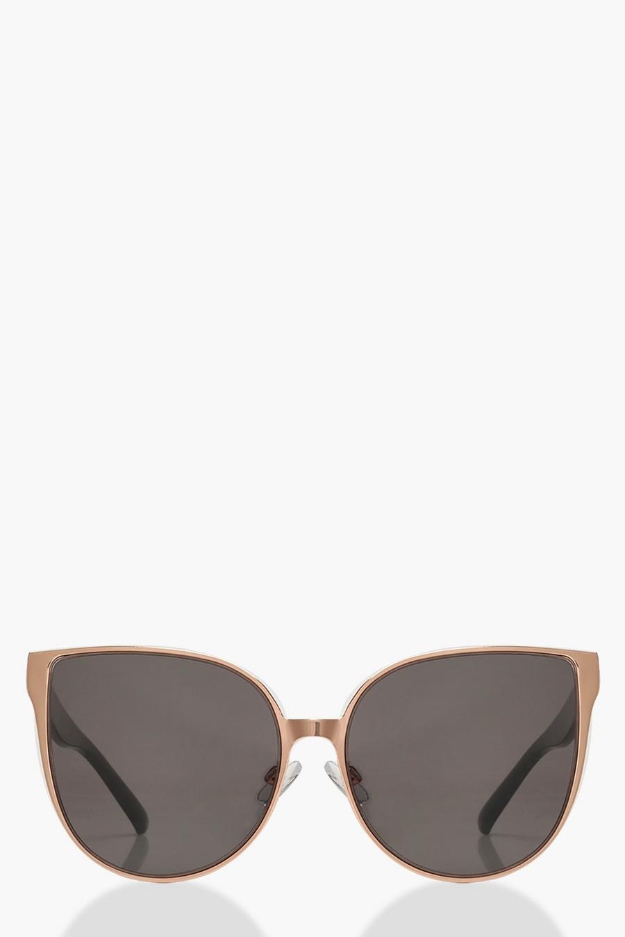 Brown Oversized Retro Sunglasses image number 1