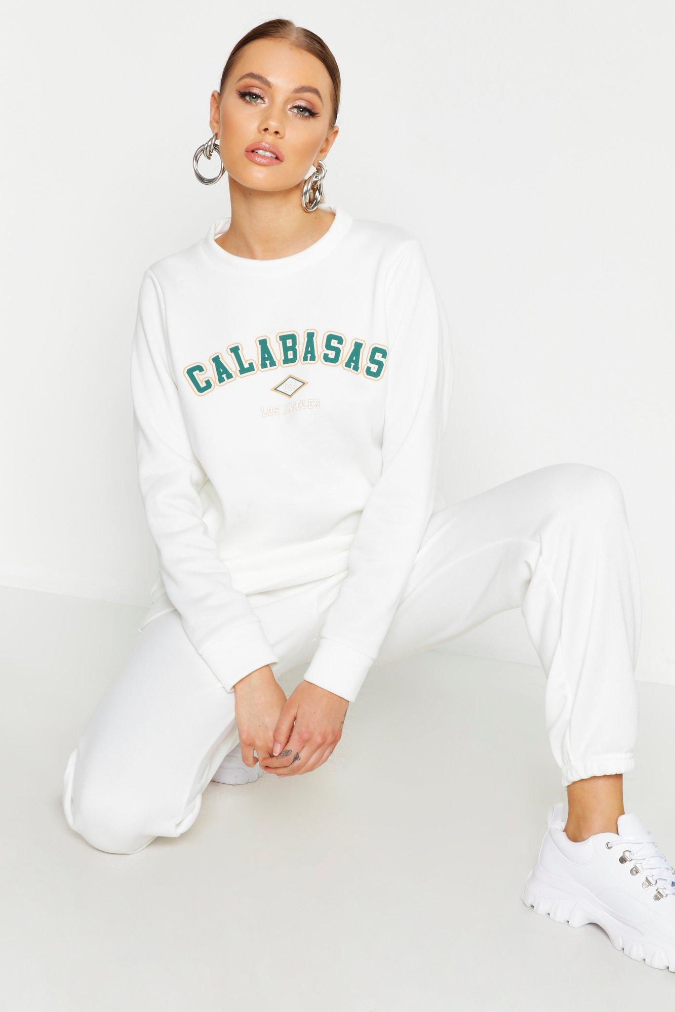 white calabasas sweatshirt