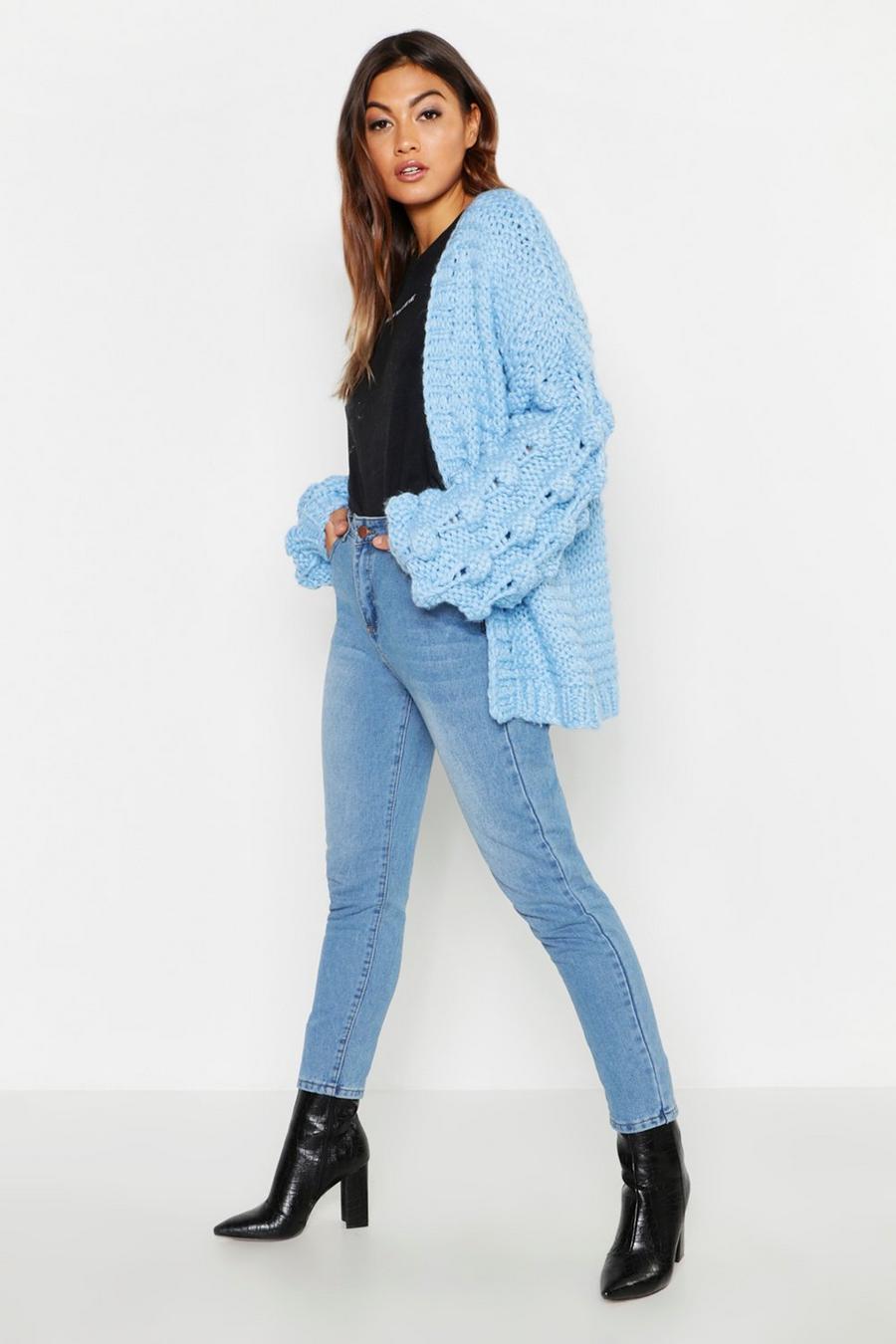 Sky Premium Hand Knitted Cardigan image number 1