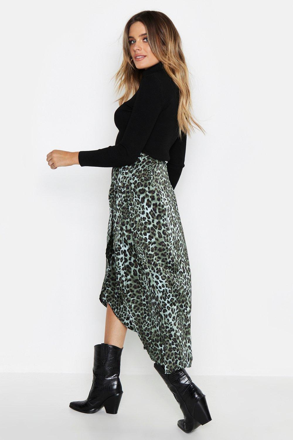 Leopard print midi skirt cheap biba