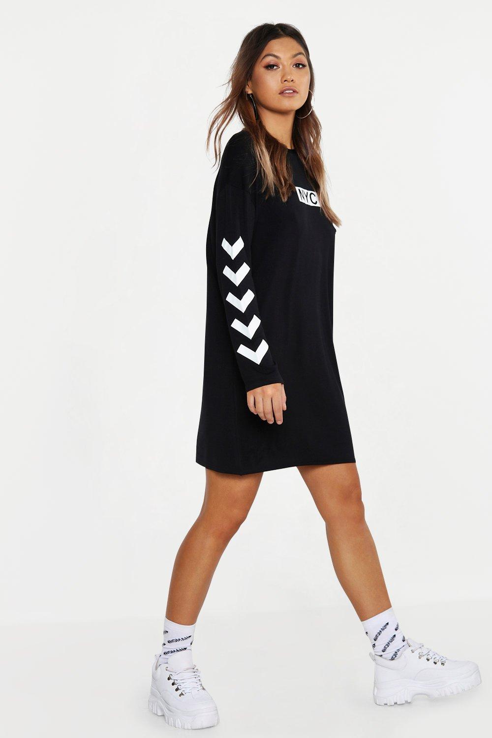 boohoo long shirt dress