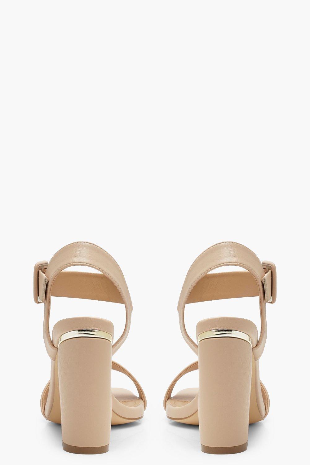 wide width nude heels