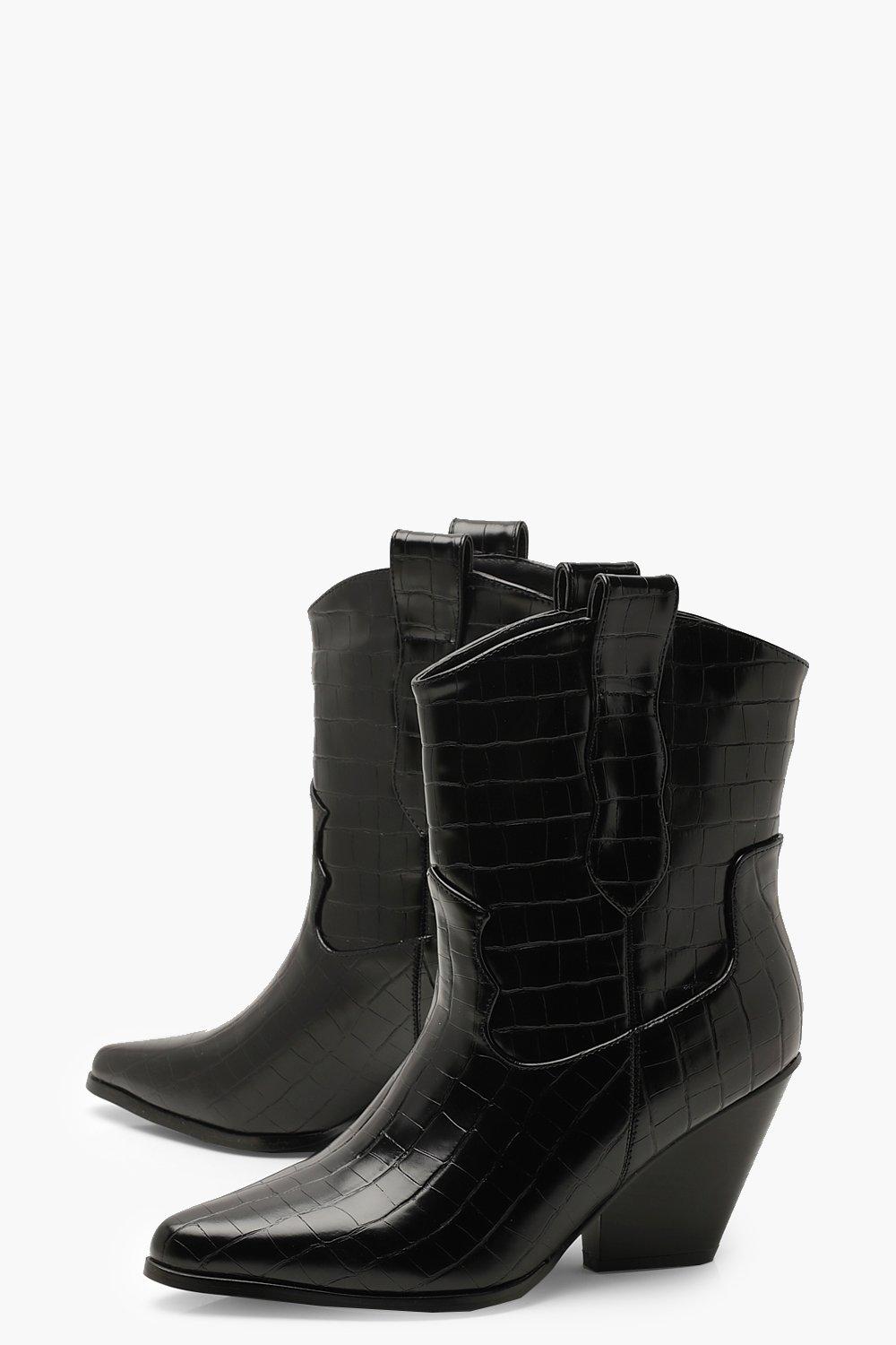 pointed croc boots