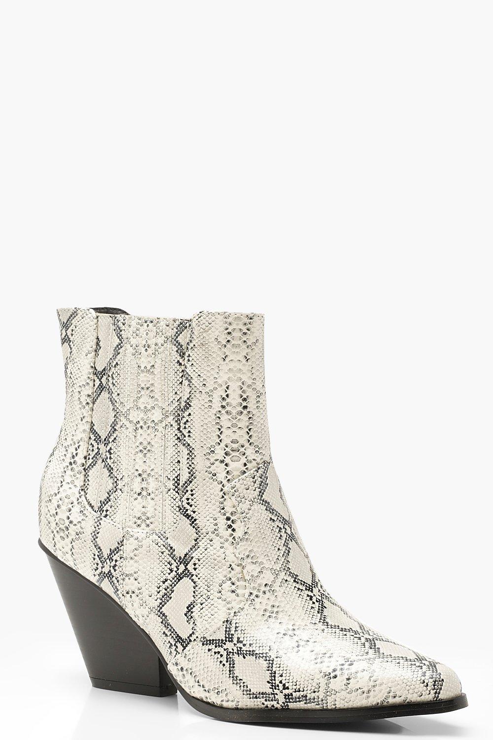 snake print ankle boots uk