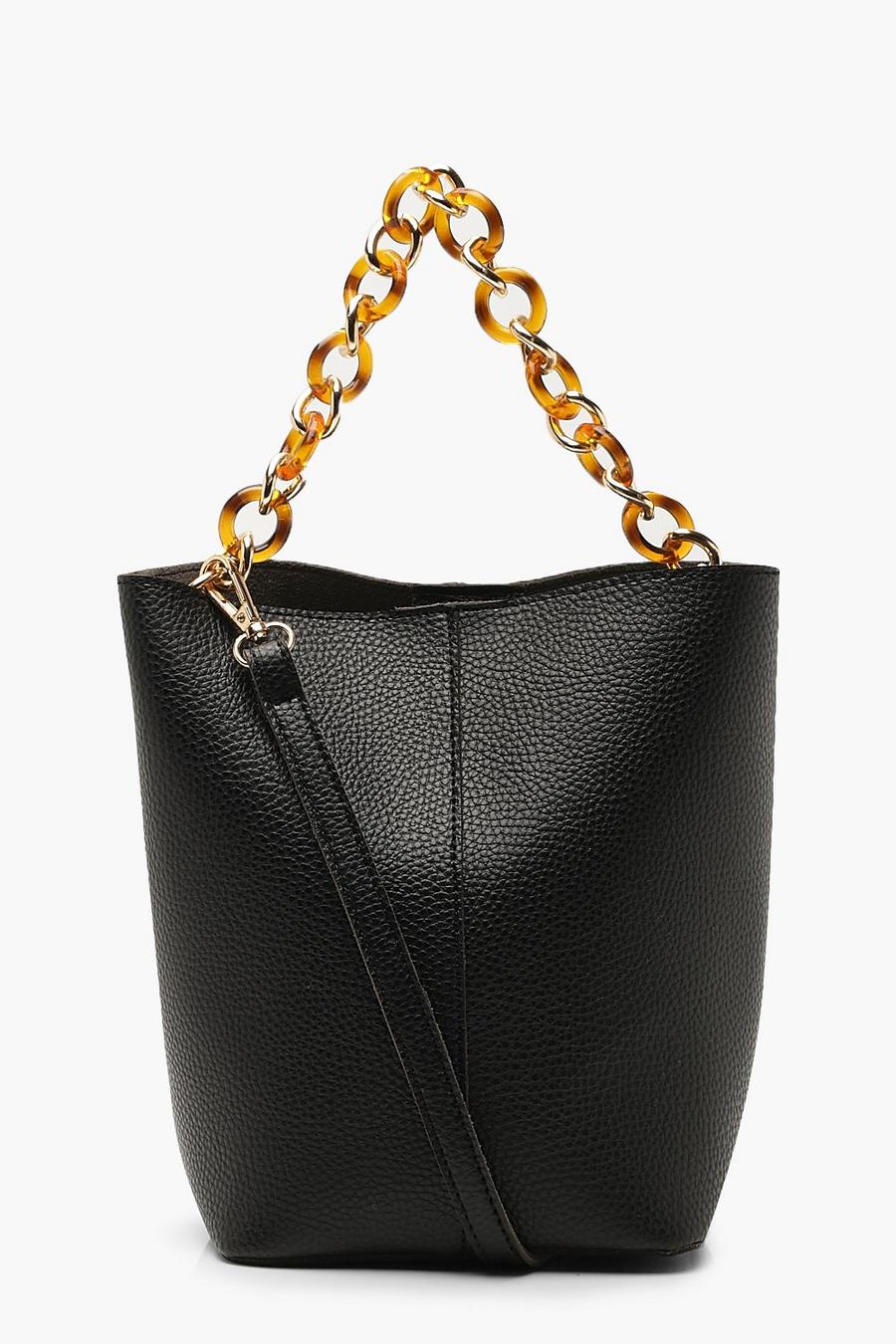 Chunky Resin Strap Bucket Cross Body image number 1