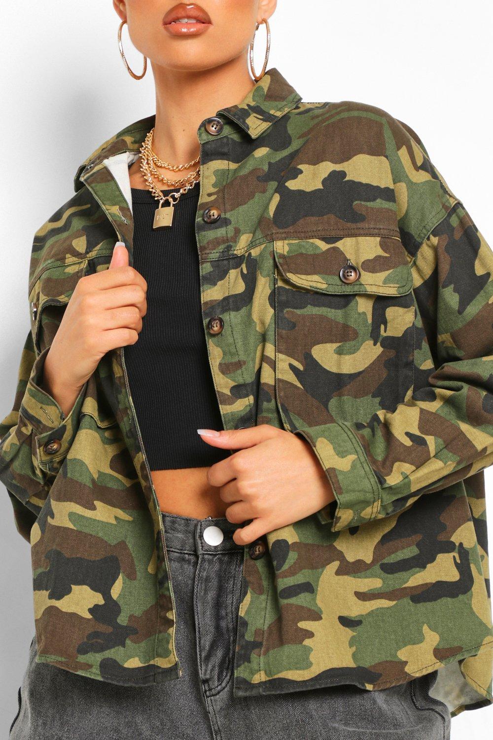 Boohoo hot sale camo jacket