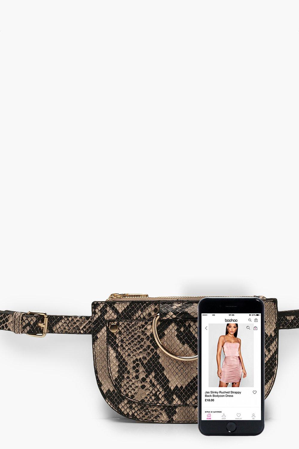 Faux Snake Belt Bag