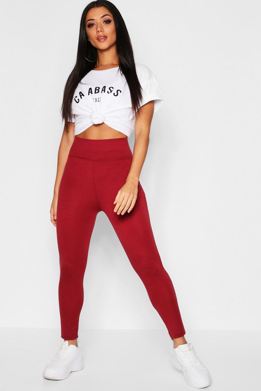 Berry Basic leggings med hög midja image number 1